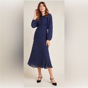 Michaela textured midi dress